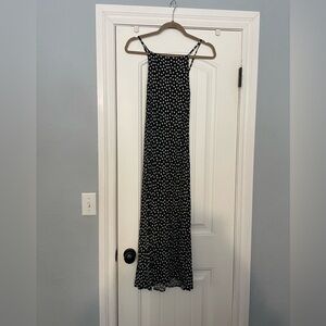 REFORMATION Black White Daisy Floral Print Spaghetti Strap Sundress Dress 12